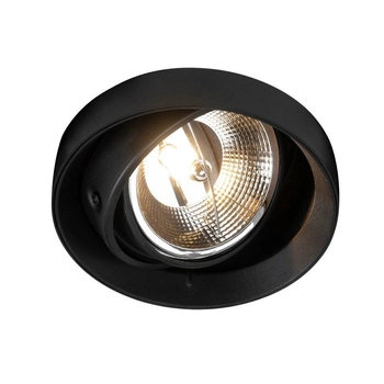 Nowoczesna lampa sufitowa Oneon podtynkowa oprawa do holu czarna