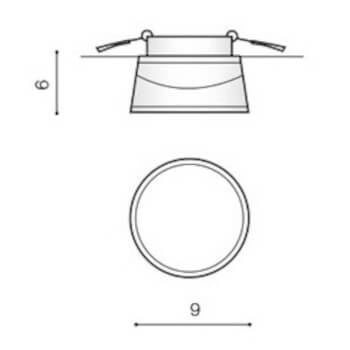 Łazienkowa lampa sufitowa UNA AZ2772 LED 8W 3000K IP44 przezroczysty