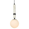 Nowoczesna LAMPA wisząca La Spezia P01336BK Cosmolight metalowa kopuła zwis biały
