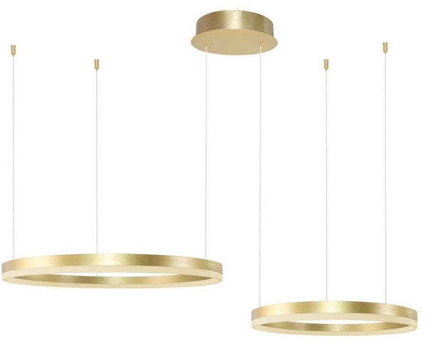 Lampa wisząca pierścieniowa z pilotem Halo AZ4979 80+60 LED 90W ringi złote