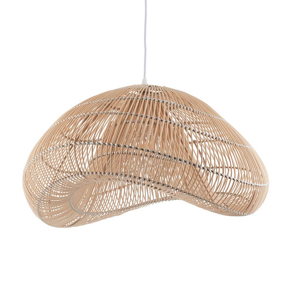Rattanowy klosz do lampy wiszącej Misra 109203 boho japandi beżowy
