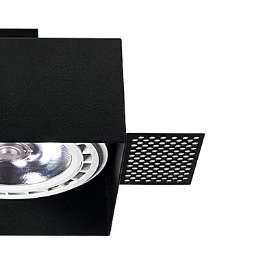 Wpust LAMPA sufitowa MOD PLUS 9404 Nowodvorski metalowa OPRAWA kwadratowa podtynkowa czarna