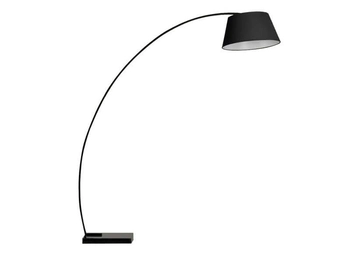 Łukowa lampa podłogowa Olav do salonu czarna stojąca