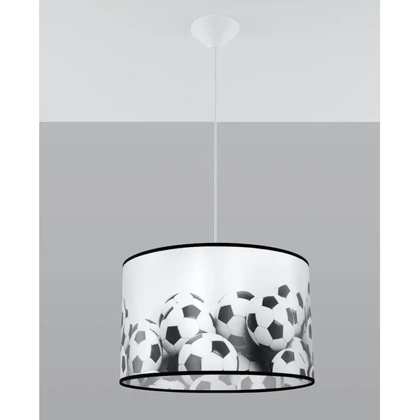 Lampa wisząca młodzieżowa Piłka SL.1427 Sollux ball czarna biała