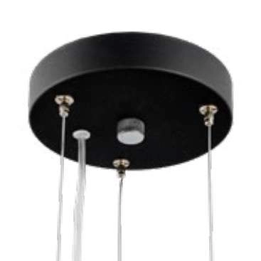 LAMPA wisząca VERO 10451302 Kaspa okrągła OPRAWA metalowy zwis czarny