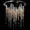 Plafon LAMPA sufitowa LARIX MX93708-7A Italux okrągła OPRAWA glamour metalowa z kryształkami crystals chrom przezroczysta