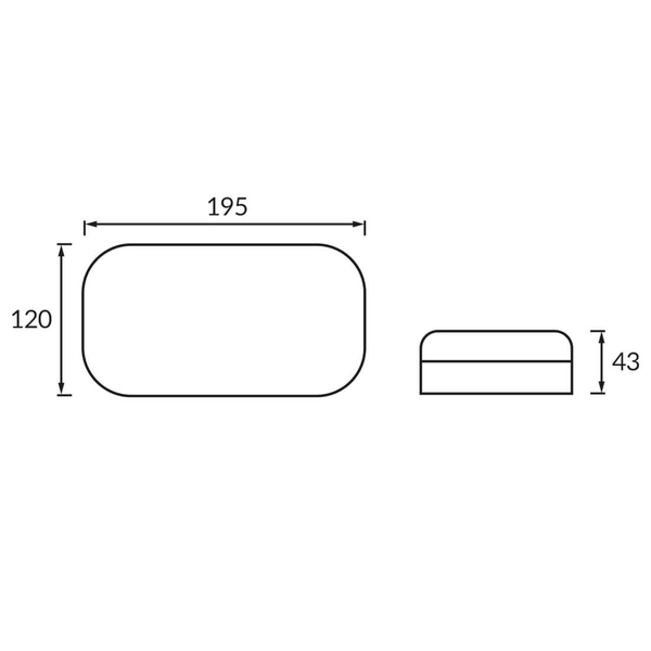Zewnętrzny kinkiet ABEL 4353 LED 15W 3000-6500K IP65 czarny biały