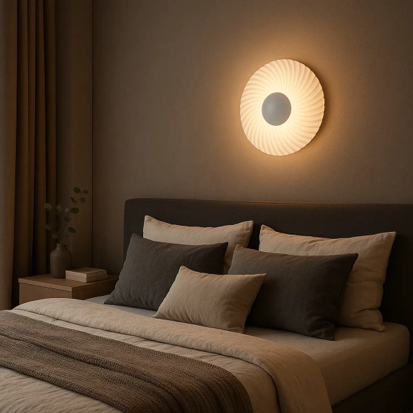 Okrągła lampa naścienna Sola LP-0105/1W WH do przedpokoju biały