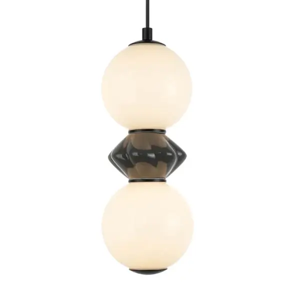 Kulisty żyrandol Balos PND-94921-2A-BK LED 10W 3000K czarny biały