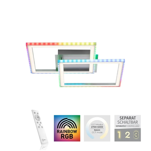 Plafon sterowany pilotem FELIX srebrna 14634-55 1xLED 35W 2700-5000K z regulacją barwy