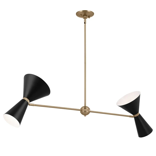 Podwójna lampa wisząca nad stół Phix KL-PHIX-2-LINEAR-CBB regulowana czarna