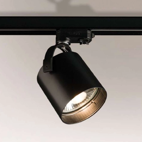 Reflektorowa LAMPA sufitowa TENRI 6616 Shilo regulowana OPRAWA tuba do szynowego systemu 3-fazowego czarna