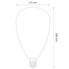 Dekoracyjna żarówka loft DecoVintage 317803 Polux S173 LED E27 bańka 4W 260lm 230V biała ciepła