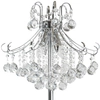 Podłogowa LAMPA stojąca 6245/4F 8C Elem szklana OPRAWA glamour z kryształkami crystals chrom przezroczysta