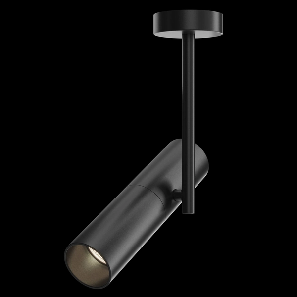 Metalowa lampa sufitowa tuba Elti C020CL-01B z regulacją czarna