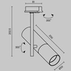 Lampa szynowa do sypialni Elti TR005-1-GU10-W regulowana 1-fazowa biała