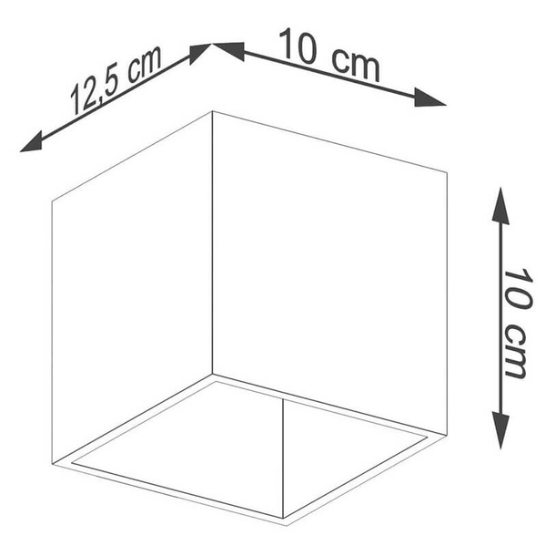 Kinkiet naścienny kwadratowy Quad Sl.1183 square do salonu złoty