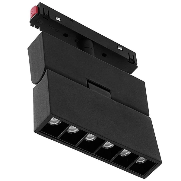 Łamana lampa do szyn magnetycznych 3-fazowych 813 Domeno LED 6W 3000K czarna