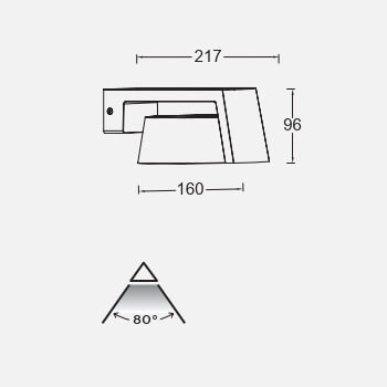 Zewnętrzny kinkiet ścienny MOON 5206001118 LED 11,1W 3000-4000K IP44 szary