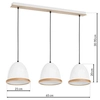 Skandynawska LAMPA wisząca STUDIO MLP8850 Milagro metalowa OPRAWA listwa ZWIS hygge biały drewno