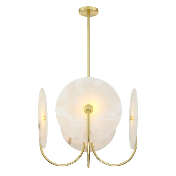 Wisząca lampa Modena P04814BR Cosmolight talerze mosiądz białe
