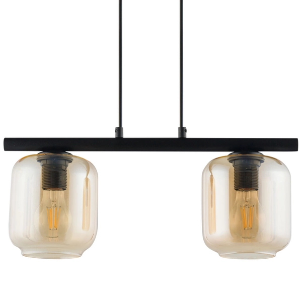 LAMPA wisząca GLOSS 32251 Sigma szklana OPRAWA loftowa ZWIS czarny bursztynowy