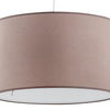 Okrągła lampa wisząca do sypialni Rondo 3466 TK Lighting tkanina cappuccino