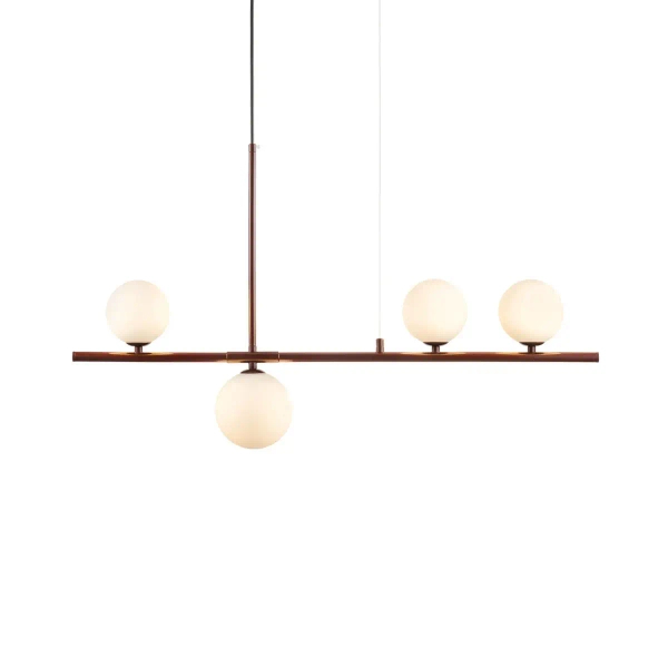 Wisząca lampa do sypialni MODERNO DN1506 burgundowa 4xG9 balls