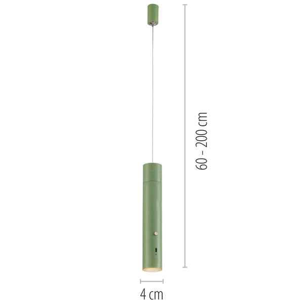 Wisząca lampa ATTACH 18281-43 Just Light LED 3W 3000K sopel zielony