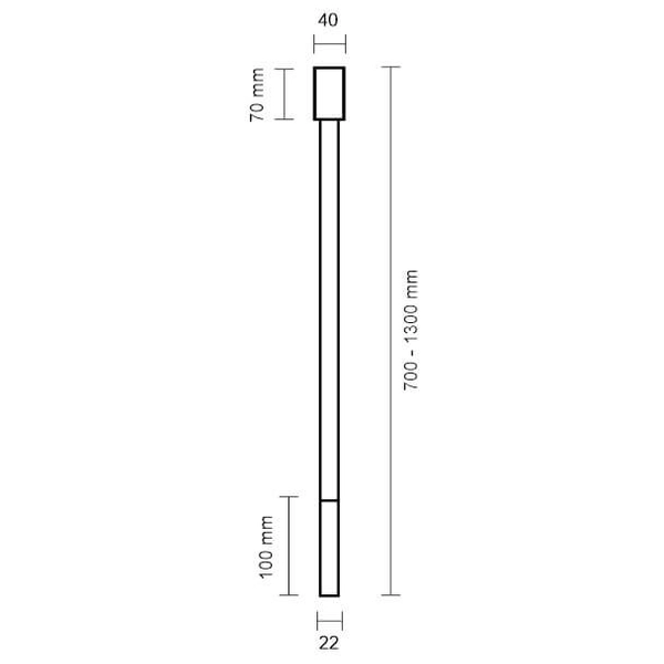Sufitowa lampa sopel ALHA 9696 Sohar podłużna metalowa brązowa