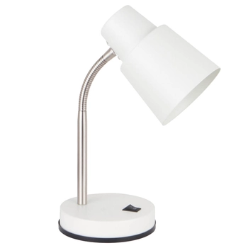 Klasyczna lampka biurkowa A2031-SWH Zumaline włącznik na peszlu metal biała