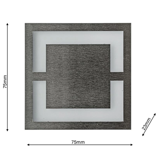 Kinkiet wpuszczany Quadro EKS0927 Eko-light LED 0,6W 3000K kwadratowy srebrny