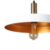 Okrągła lampa wisząca Dario ABR-LWO-DARIO-B metalowa biała złota