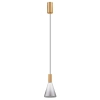 Stożkowa wisząca lampa SARDUNO LE45137 LED 8W 3000K złota szara