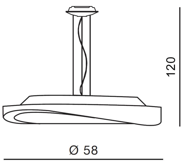 Wisząca lampa nowoczesna Circulo jadalniany żyrandol biały