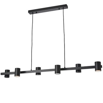 Wielopunktowa lampa wisząca Noe PL0111-BK Yaskr listwa do kuchni czarna