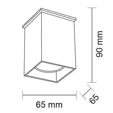 Downlight LAMPA sufitowa TODA 7000 Shilo natynkowa OPRAWA reflektorowa do łazienki biała