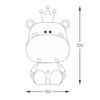 Lampka LED na komodę Hippo KDR-613B-PE Zumaline 3W 4000K fioletowa biała