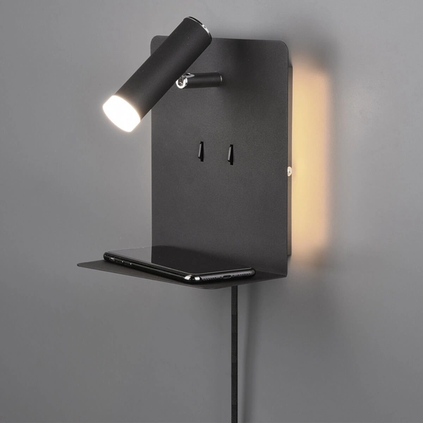 Ścienna lampa do przedpokoju ELEMENT 222570232 Trio LED 6W 3000K czarny