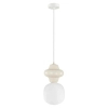 Ceramiczna zwisająca lampa Latera PND-94331-1S-GRN nad kanapę biały