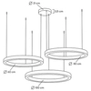 Lampa zwis Ring MSE0006080100 LED 38W+50W+75W 3000K pierścienie złota