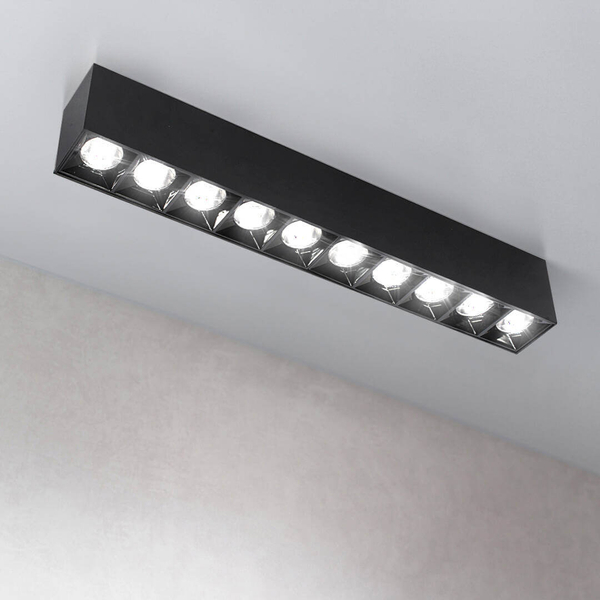 Natynkowa lampa liniowa 1065 Domeno LED 30W 3000K podłużna czarna
