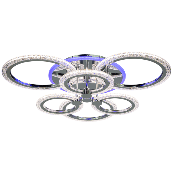 Plafon glamour DRS2032/6 crystals 72 LED 71W 3000-6000K z pilotem chrom