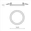 Minimalistyczny wpust Slim LED 12W do zabudowy biały