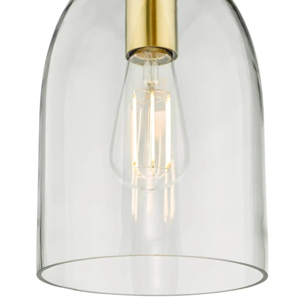 Wisząca lampa nad stół Archie ARC0163 szklana do jadalni szklana mosiądz