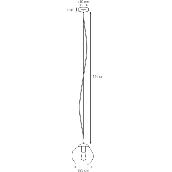 LAMPA wisząca AVIA S 10411109 Kaspa szklana OPRAWA zwis przezroczysty