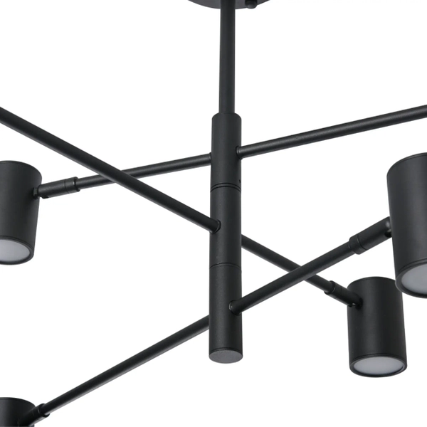 Metalowa lampa sufitowa Noe PLC0102-BK Yaskr do salonu tuby czarna