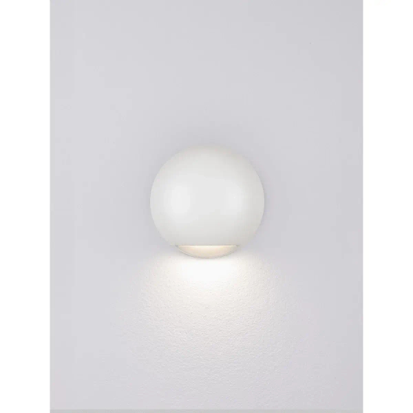 Okrągła lampa ścienna do ogrodu DONVELA LE75303 LED 3W 3000K IP65 biała