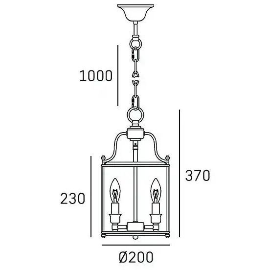 Industrialna LAMPA wisząca NEW YORK P03427CH Cosmolight szklana latarenka do salonu przezroczysta