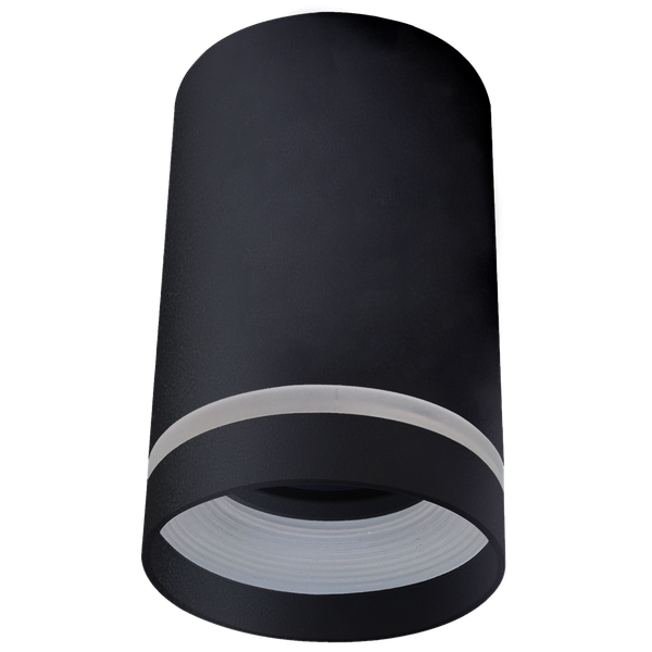 Sufitowa lampa okrągła Fabri czarny downlight tuba do przedpokoju